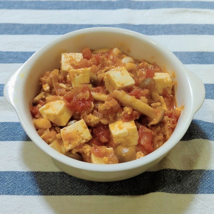 鶏肉と豆腐のトマト煮